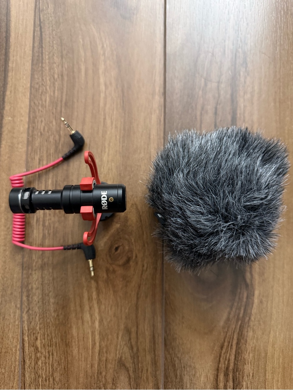 RODE Shotgun Mic Compact On-Camera Microphone - Black with Red Shock Mount